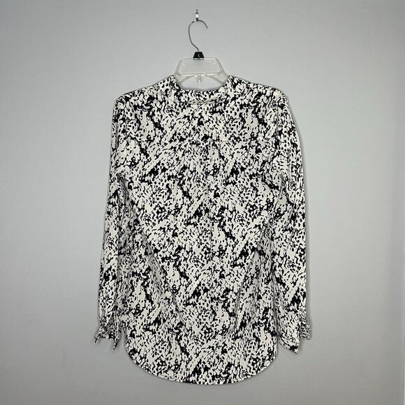 Diane von Furstenberg Women's Silk Button Down Blouse Size 2 Small Snake Print - Picture 2 of 6